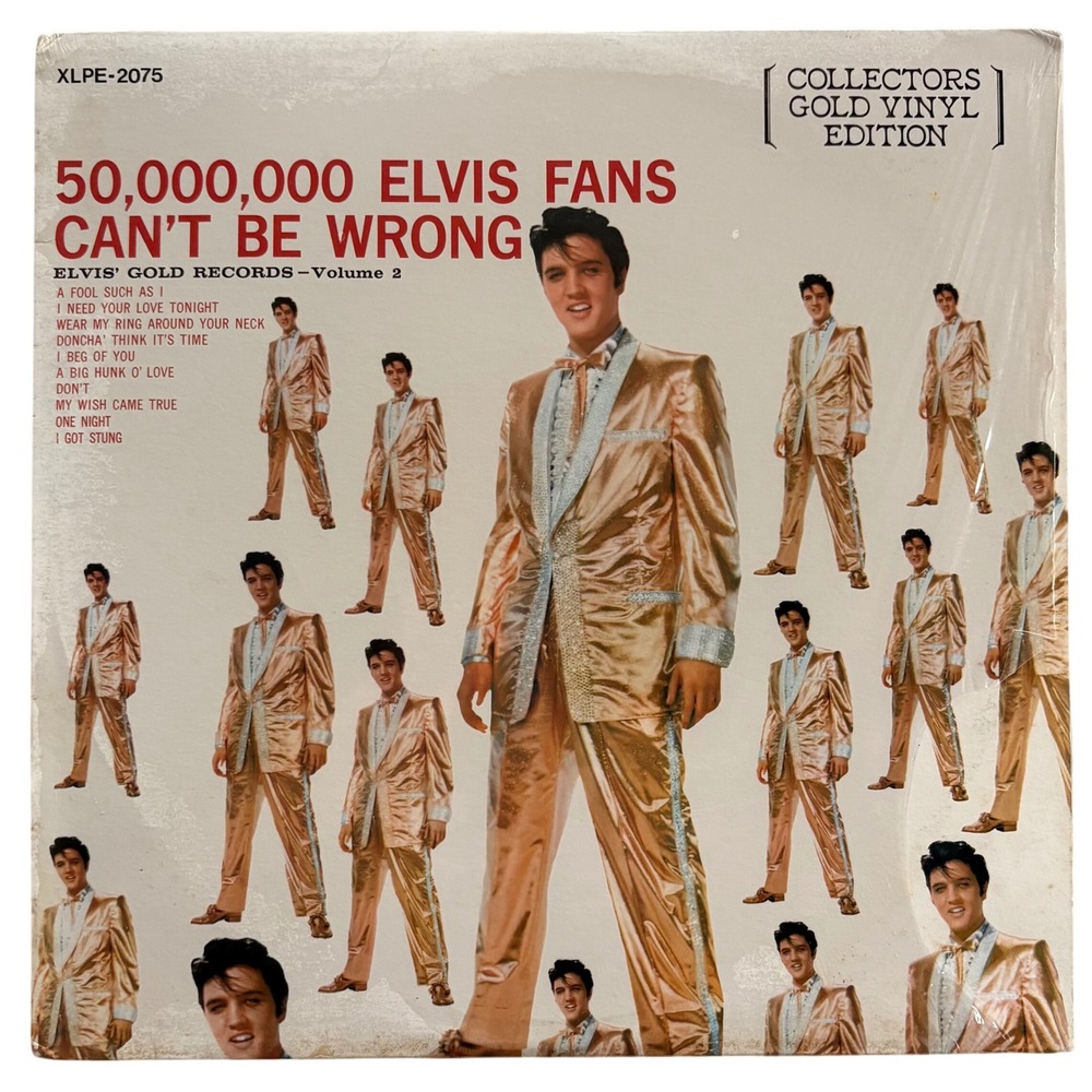Elvis Presley 50,000,000 Elvis Fans Gold Records Vol 2 Gold Vinyl LP XLPE-2075